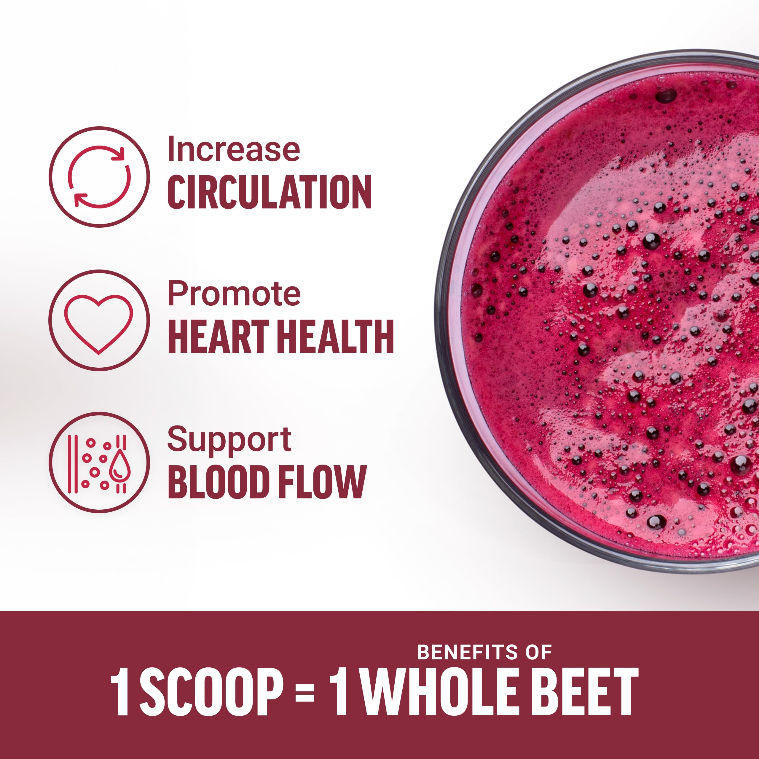 Force Factor Total Beets Organic Beetroot Powder mixed in a smoothie