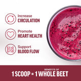 Force Factor Total Beets Organic Beetroot Powder mixed in a smoothie