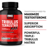 Force Factor Tribulus Terrestris Max 2000mg bottle side view