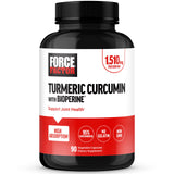 Force Factor Turmeric Curcumin supplement front view with label