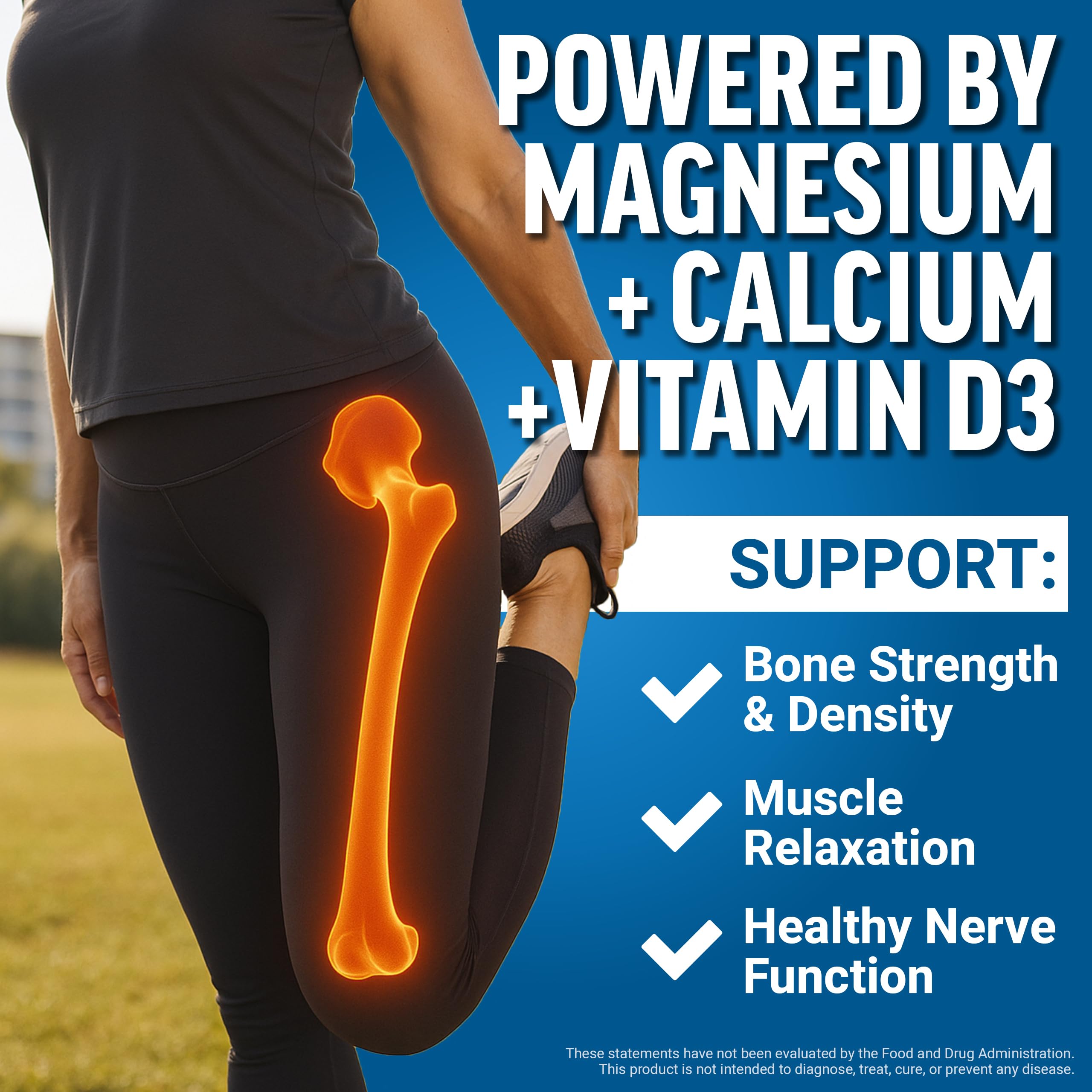 Force Factor Ultimate Magnesium Bone & Muscle packaging side view