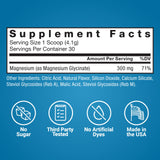 Force Factor Ultimate Magnesium Glycinate Raspberry Lemon drink mix back view
