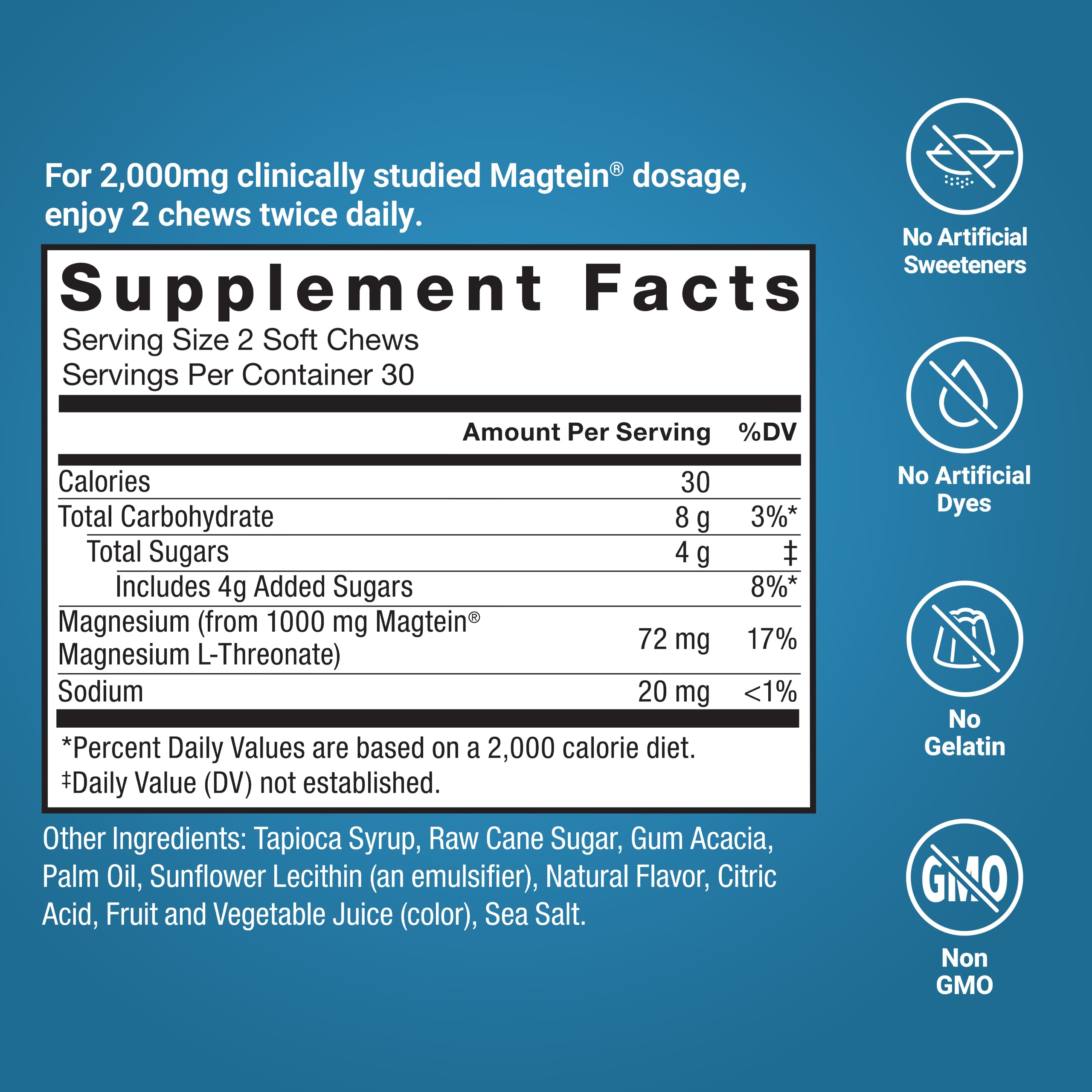 Force Factor Ultimate Magtein Soft Chews with fresh berries