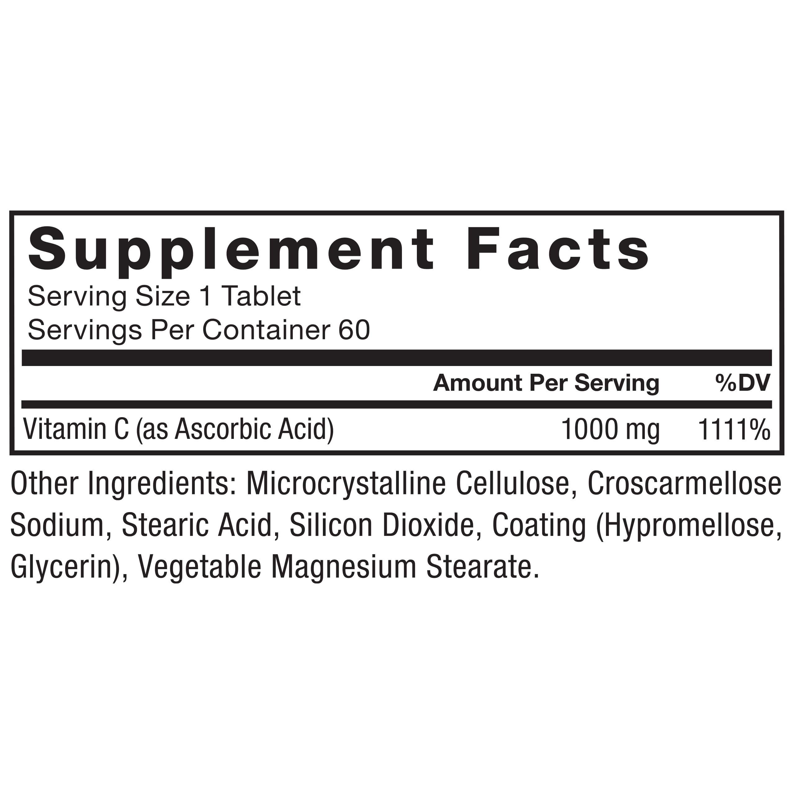 Force Factor Vitamin C 1000mg on wooden table