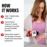 Force Factor Vitamin C 1000mg tablet close-up