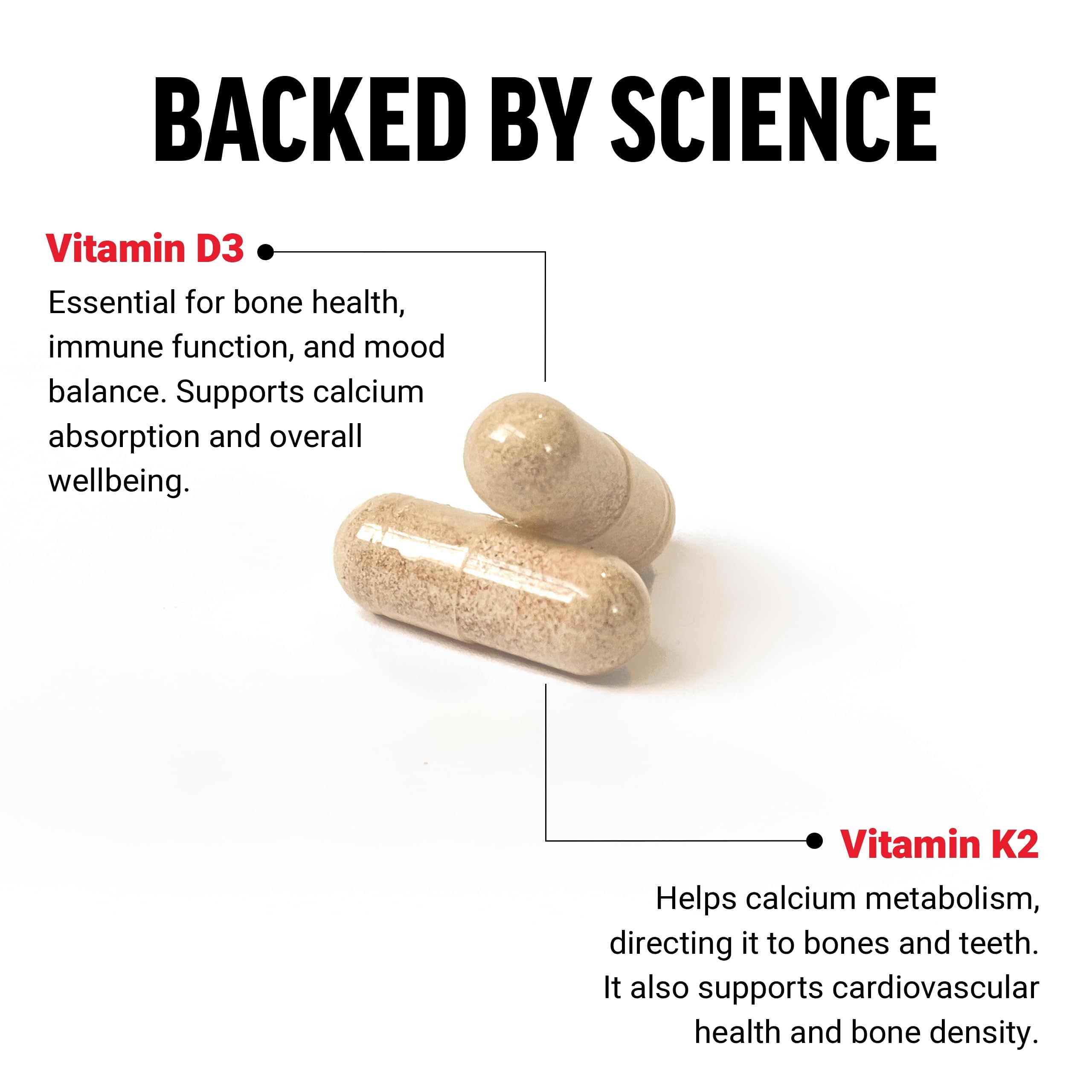 Force Factor Vitamin D3 K2 capsule close-up