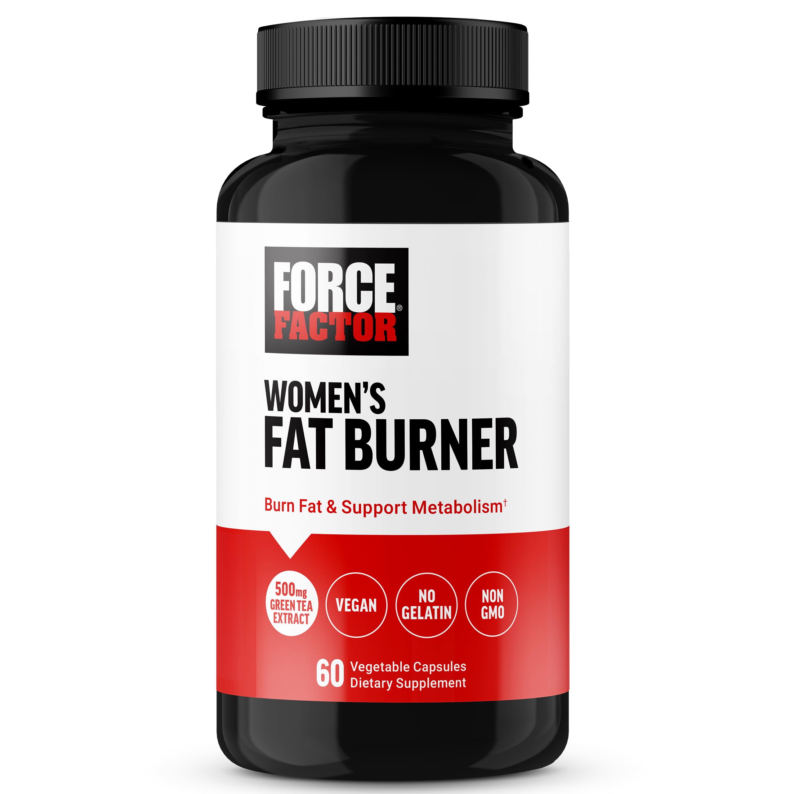 Force Factor Women's Fat Burner front view with green tea extract