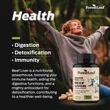 ForestLeaf Beef Liver Capsules bottle with lid open
