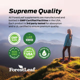 ForestLeaf Beef Liver Capsules with grass background