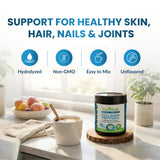 ForestLeaf Collagen Powder 558g back view with nutritional information