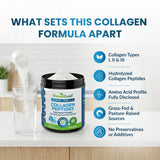 ForestLeaf Collagen Powder 902g scooped out for serving