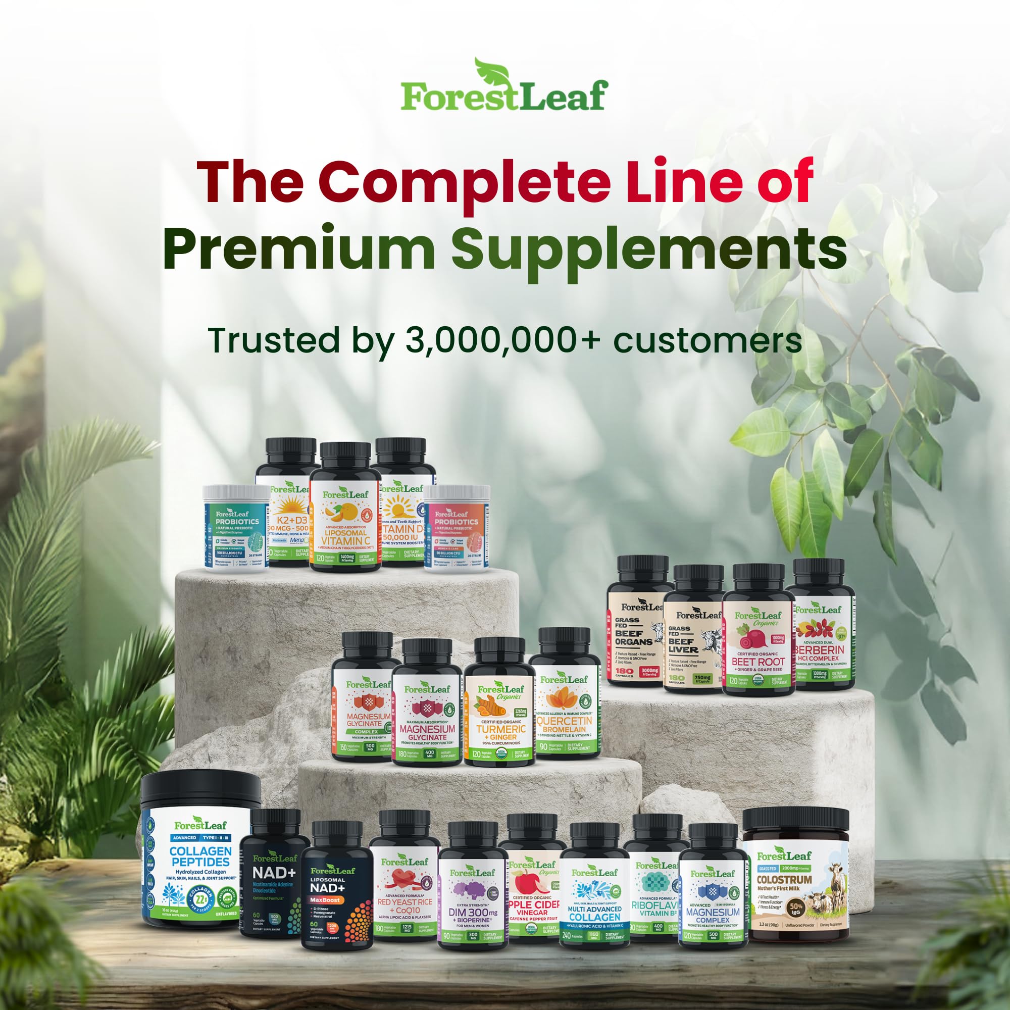 ForestLeaf D-Mannose Defense capsules with a glass of water