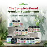 ForestLeaf D-Mannose Defense capsules with a glass of water