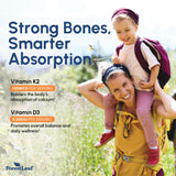 ForestLeaf D3 + K2 Supplement bottle side view