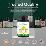 ForestLeaf D3 + K2 Supplement in a hand
