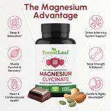 ForestLeaf Magnesium Glycinate capsules with fresh herbs