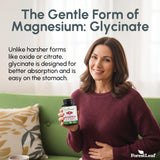 ForestLeaf Magnesium Glycinate Supplement 400mg back view