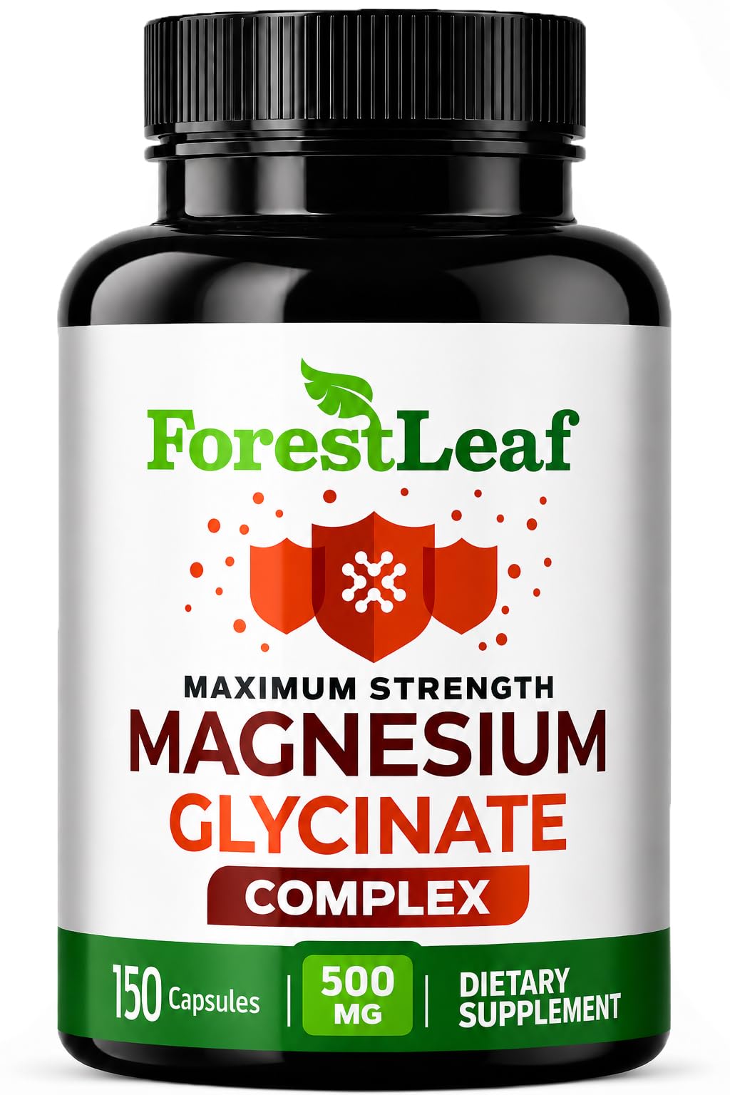 ForestLeaf Magnesium Glycinate Supplement 400mg front view