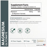 ForestLeaf Magnesium Glycinate Supplement 400mg side view