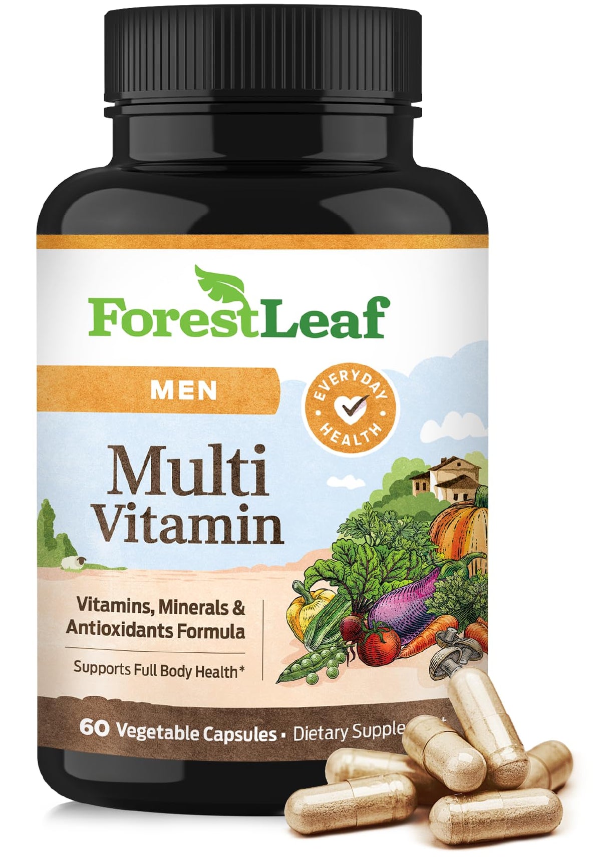 ForestLeaf Men's Multivitamin Capsules front view
