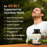 ForestLeaf Men's Multivitamin Capsules in a hand