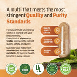 ForestLeaf Men's Multivitamin Capsules on a wooden table