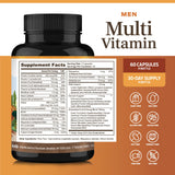 ForestLeaf Men's Multivitamin Capsules with ingredients list
