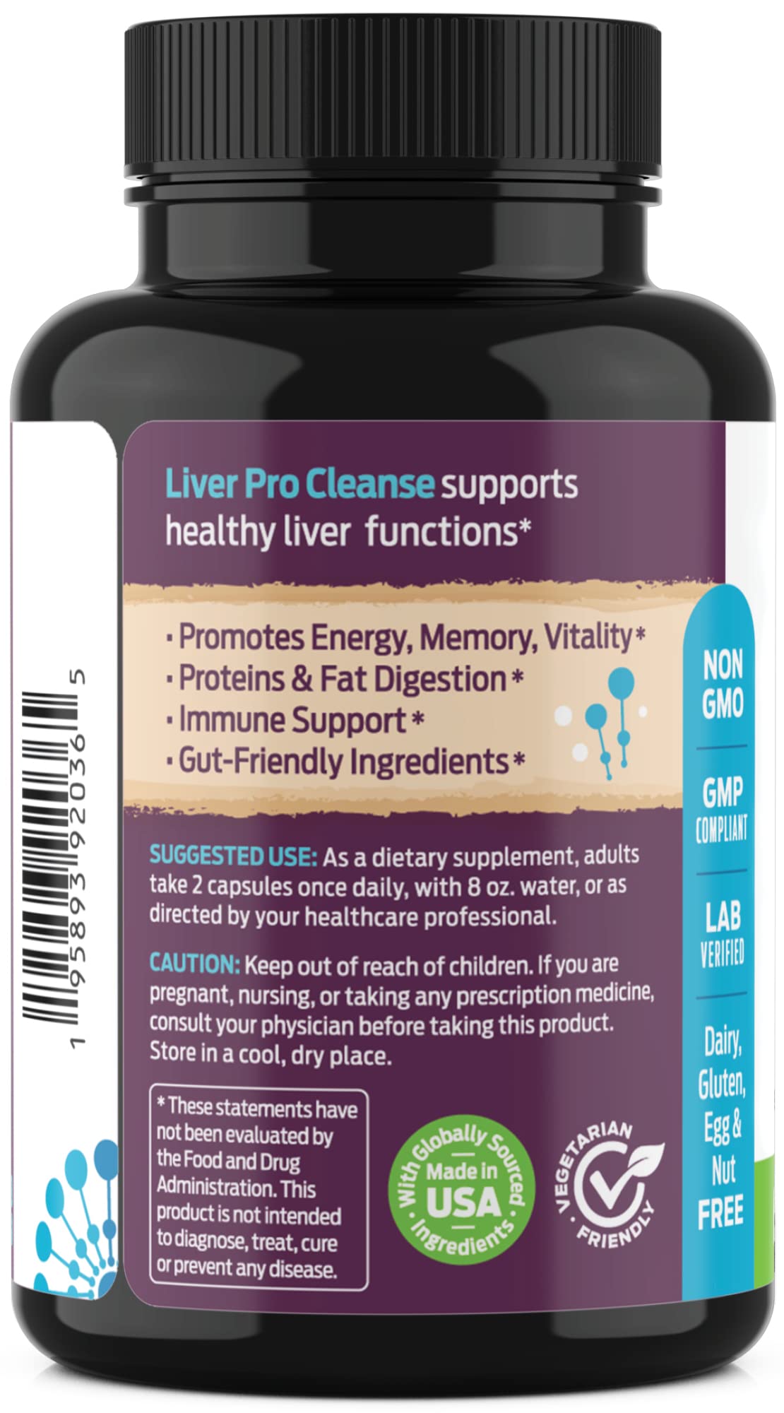ForestLeaf Milk Thistle Supplement with a measuring spoon