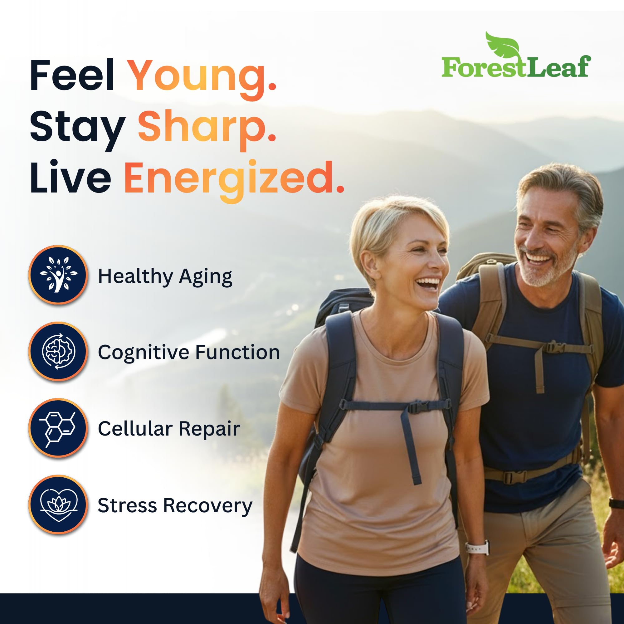 ForestLeaf NAD+ Supplement 500mg bottle with label