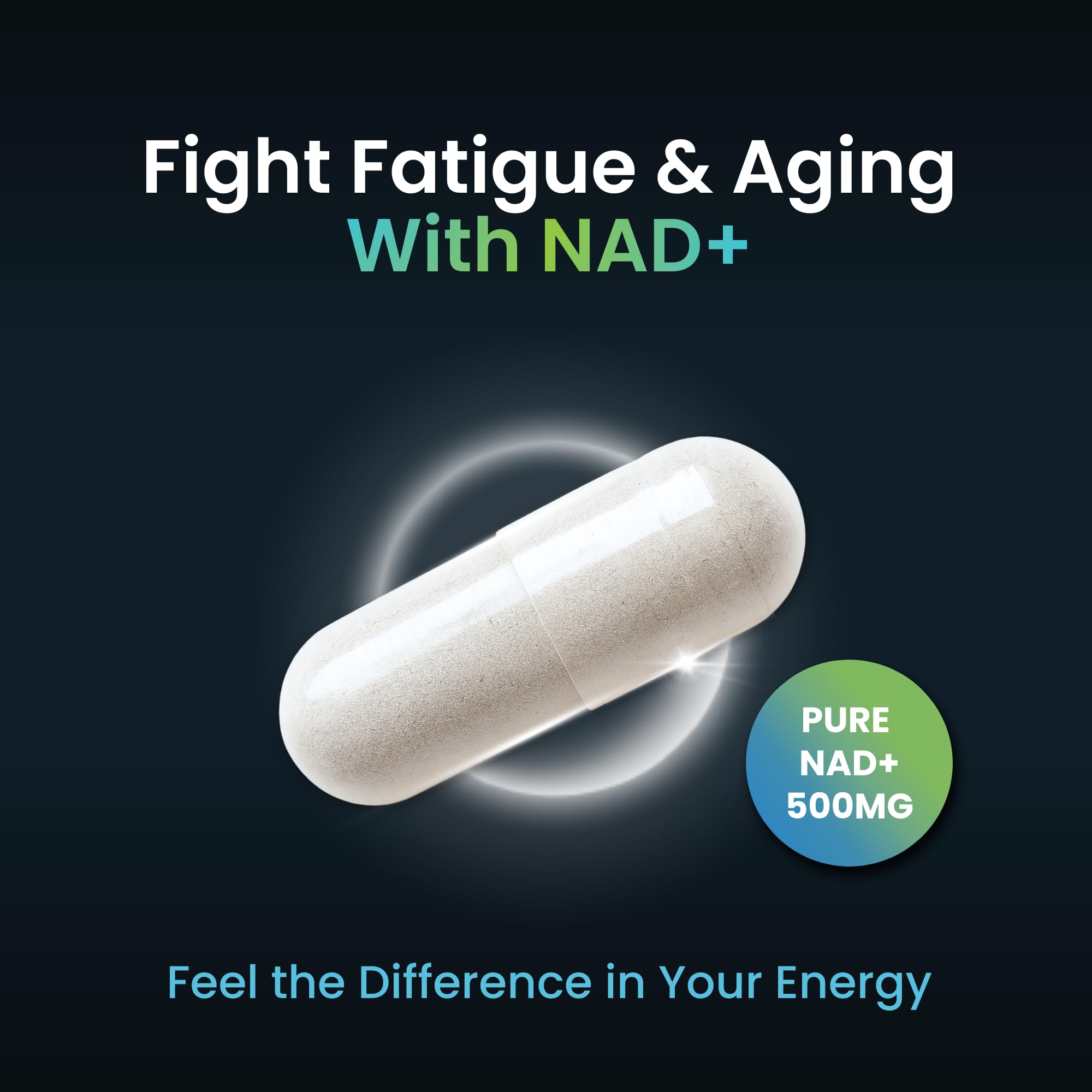 ForestLeaf NAD+ Supplement 500mg capsule close-up
