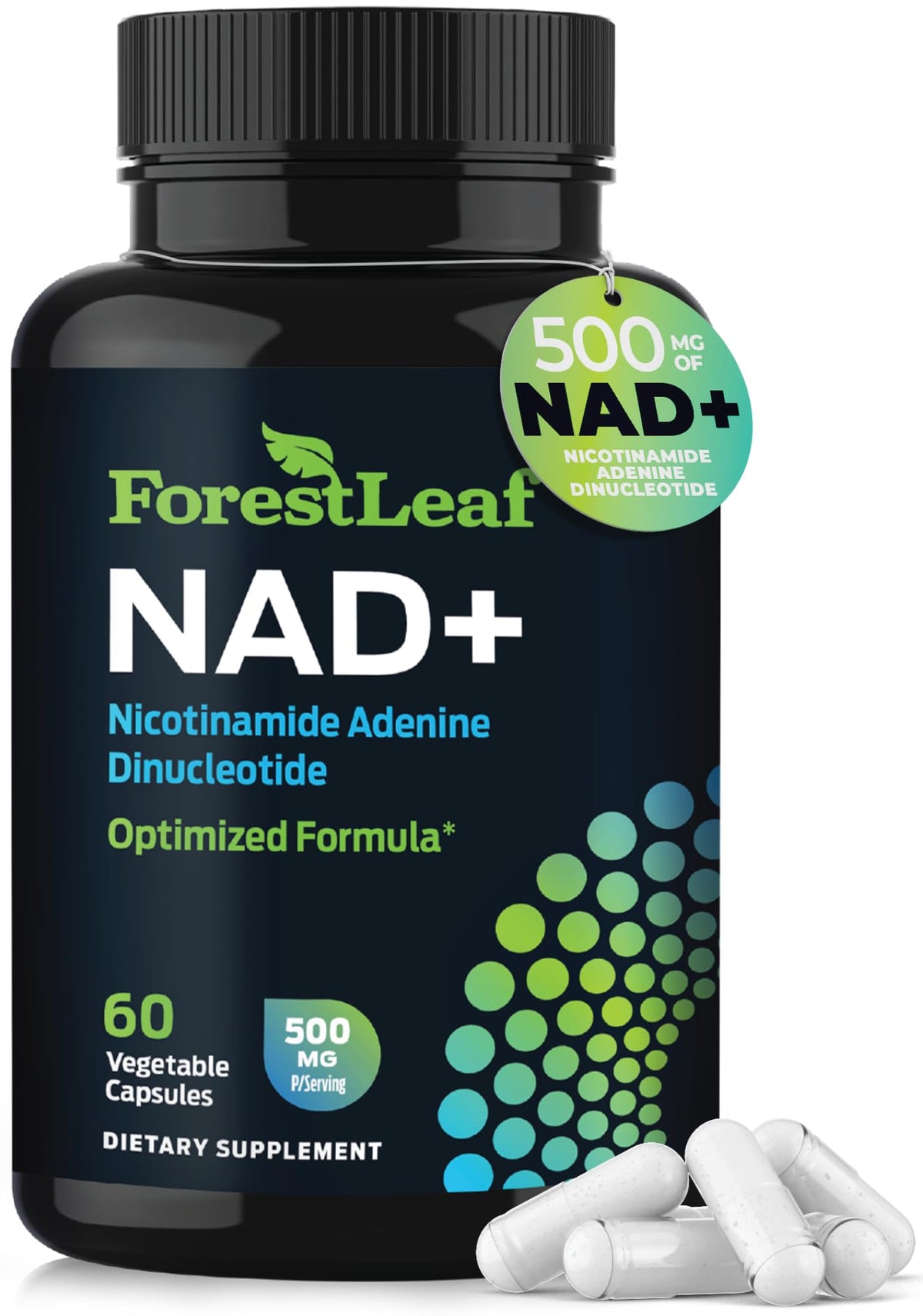 ForestLeaf NAD+ Supplement 500mg front view