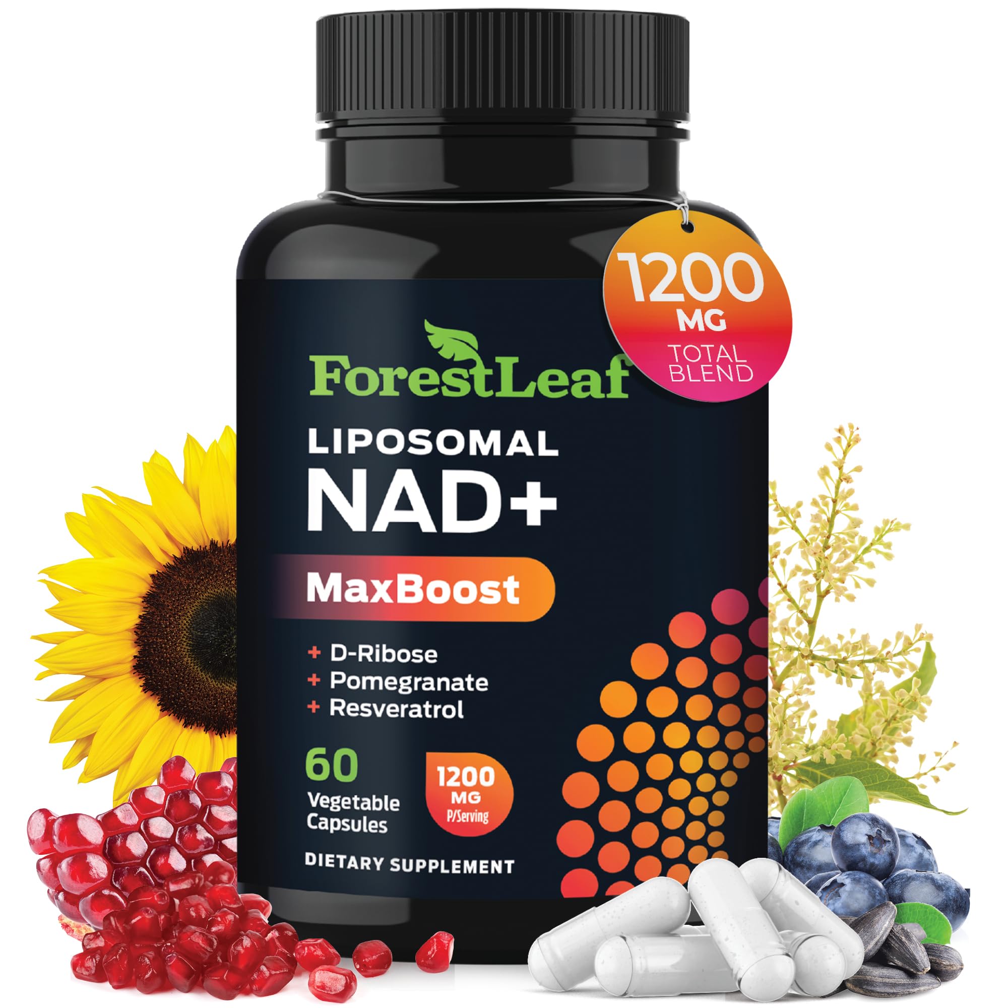 ForestLeaf NAD+ Supplement 500mg front view