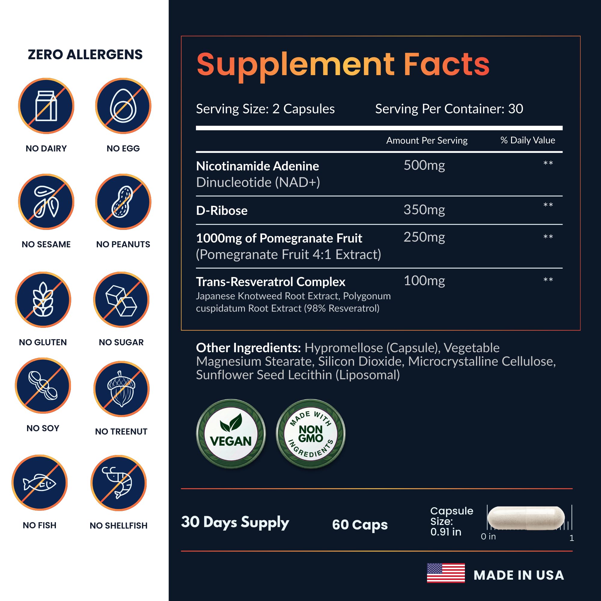 ForestLeaf NAD+ Supplement 500mg packaging
