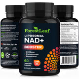 ForestLeaf NAD+ Supplement 500mg with a glass of water