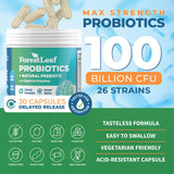 ForestLeaf Probiotics & Prebiotics 100 Billion CFU side view