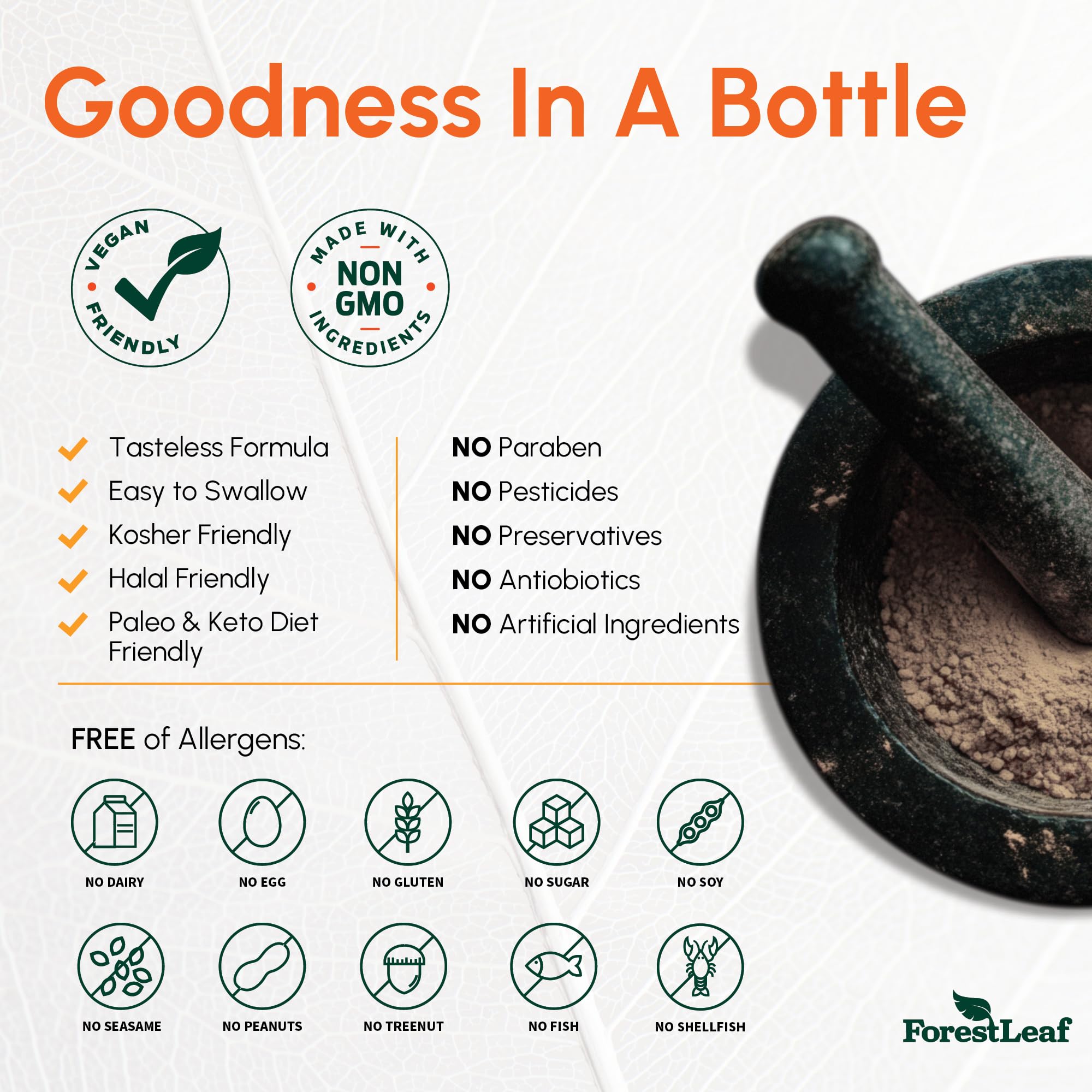 ForestLeaf Quercetin 500mg Supplement bottle