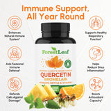 ForestLeaf Quercetin 500mg Supplement bottle side view