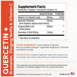 ForestLeaf Quercetin 500mg Supplement capsules on a wooden surface