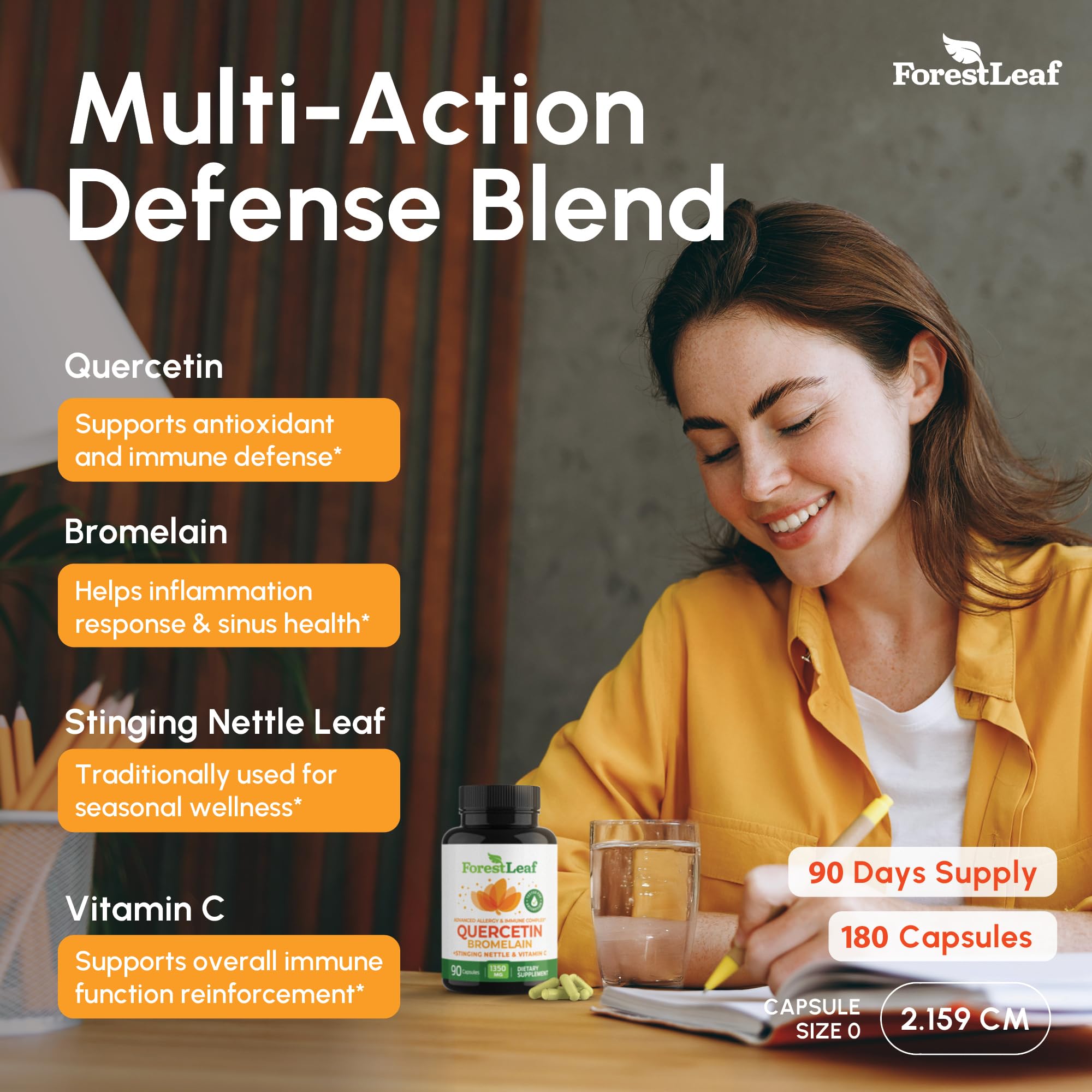 ForestLeaf Quercetin 500mg Supplement ingredients list
