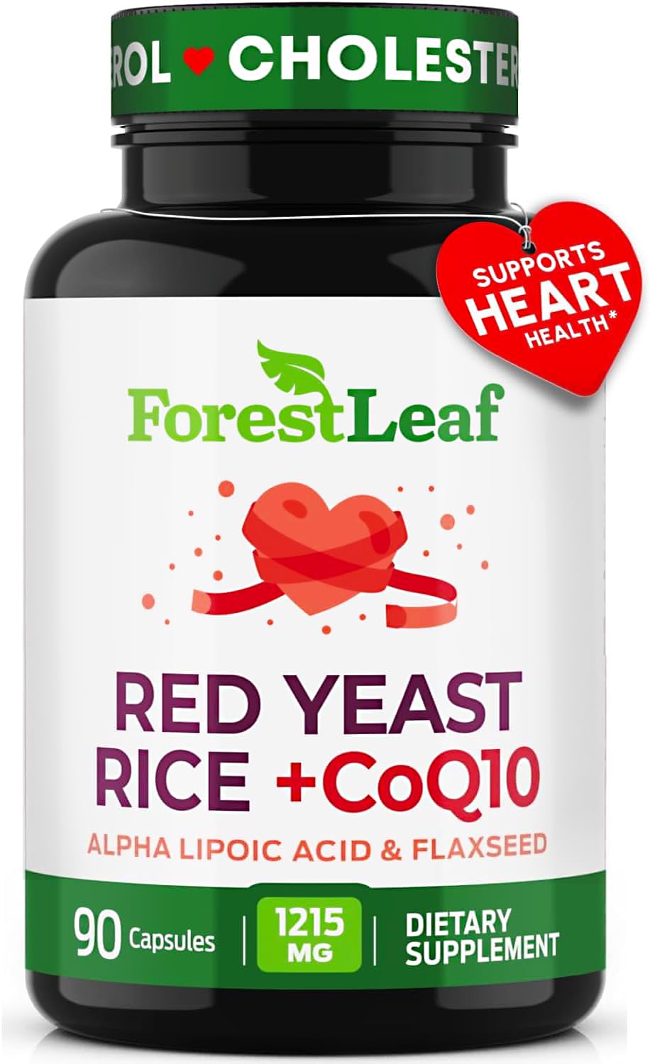 ForestLeaf Red Yeast Rice 1215 MG capsules front view