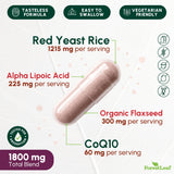 ForestLeaf Red Yeast Rice capsules bottle side view