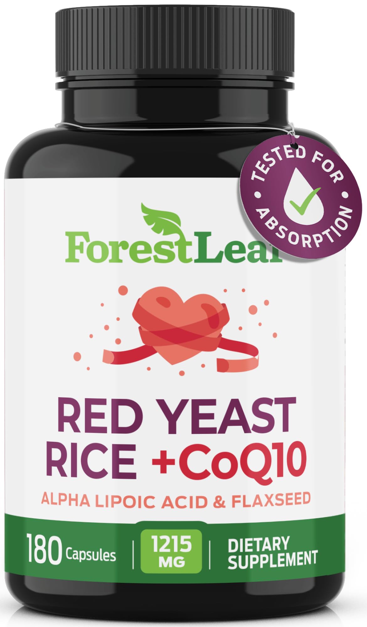 ForestLeaf Red Yeast Rice capsules in a lifestyle setting