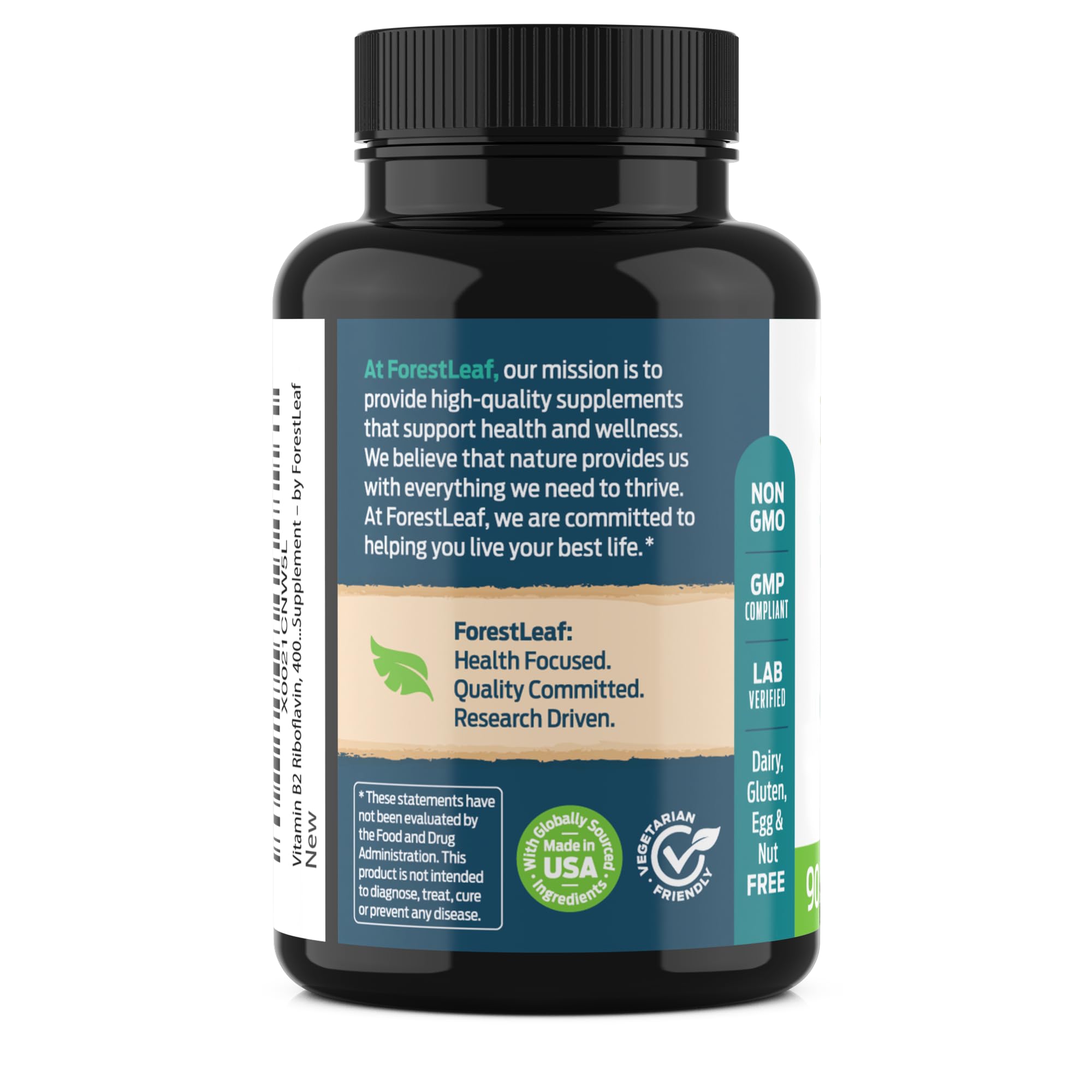 ForestLeaf Vitamin B2 Riboflavin 400mg capsules lifestyle scene