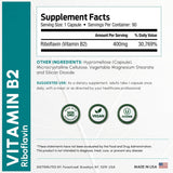 ForestLeaf Vitamin B2 Riboflavin 400mg capsules with packaging