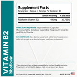 ForestLeaf Vitamin B2 Riboflavin 400mg Supplement capsule close-up