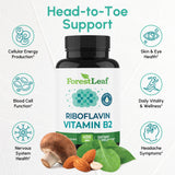 ForestLeaf Vitamin B2 Riboflavin 400mg Supplement side view