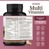 ForestLeaf Women's Multivitamins capsules on a wooden surface