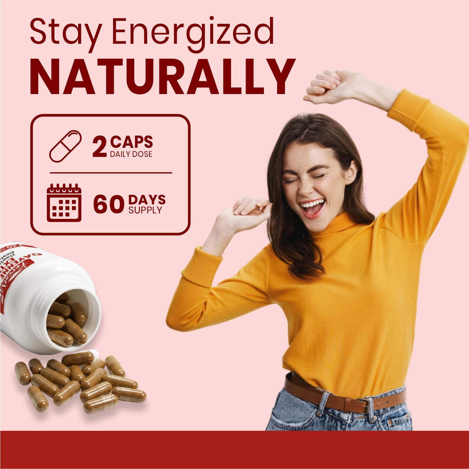 ForestVibe Cayenne Pepper Capsules bottle with herbs