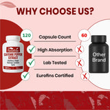 ForestVibe Cayenne Pepper Capsules on a wooden table
