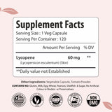 ForestVibe Lycopene Supplement 60mg back view showing ingredients